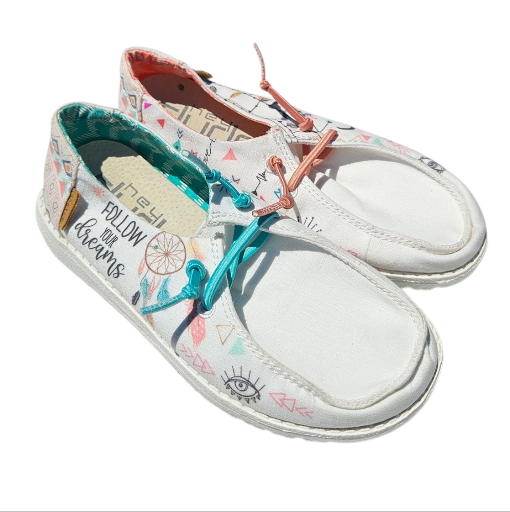 Hey Dude Wendy Youth Boho Doodle Follow Your Dreams Shoes